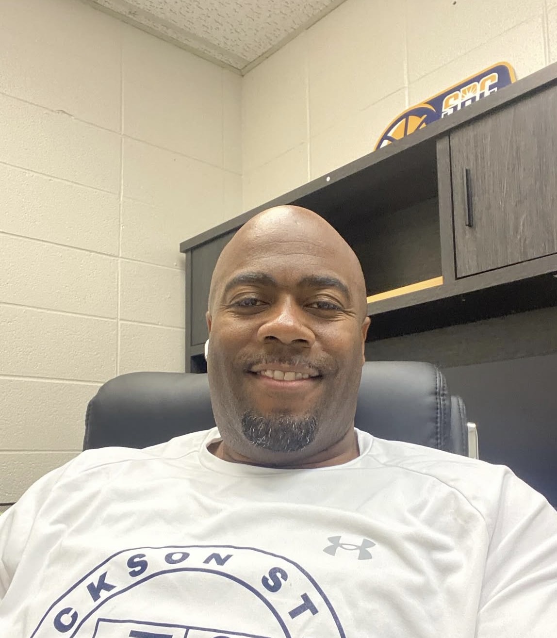 Coach Price in his office at Jackson State University